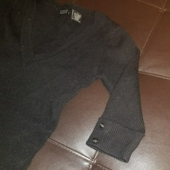 🚫SOLD.  3 for $15 SALE...Black 3/4 sleeve top - Picture 5 of 6