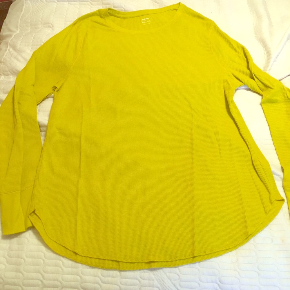 Mustard color long sleeve thermal