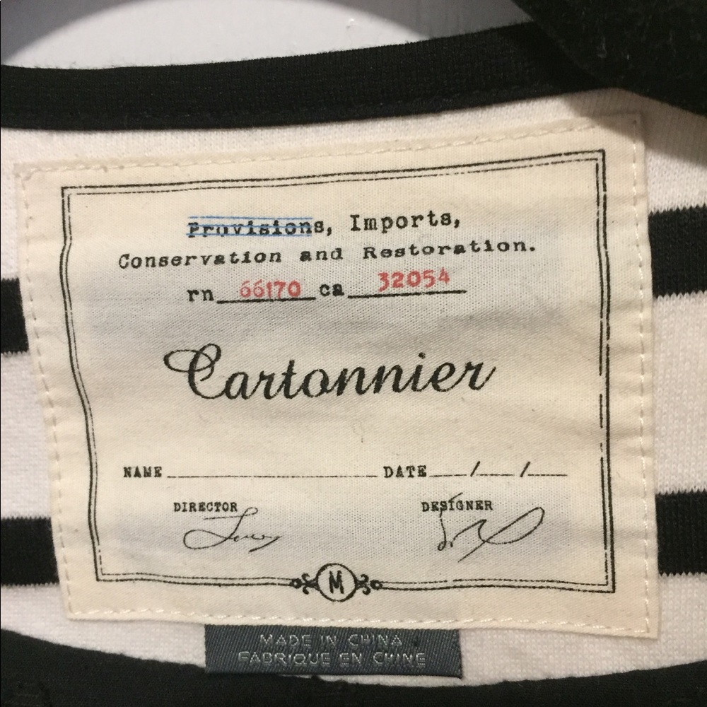 Anthropologie white/black striped blazer - Picture 5 of 8