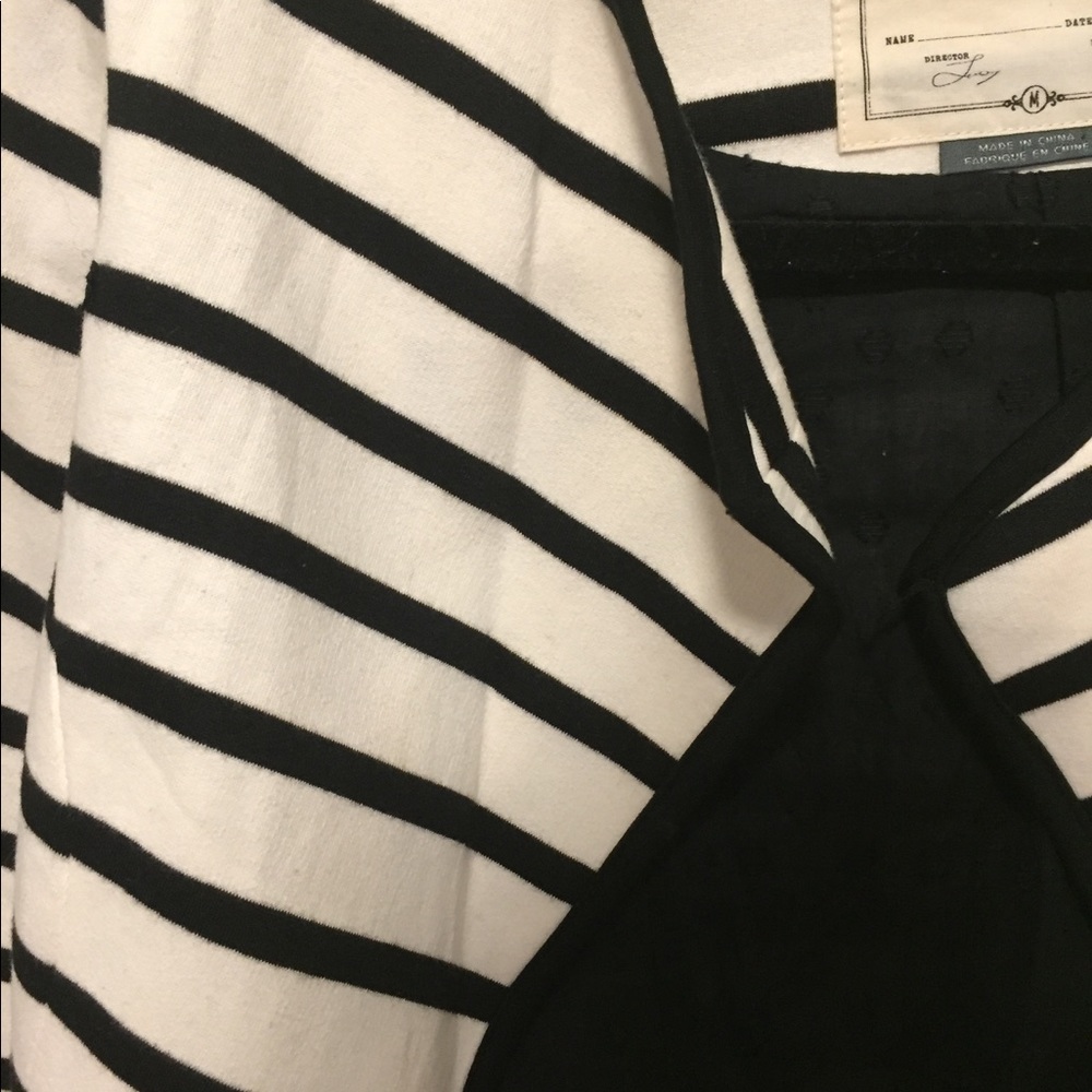 Anthropologie white/black striped blazer - Picture 6 of 8