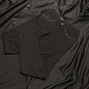 Black Jeweled Pants