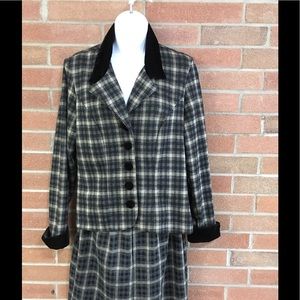 Especially Yours plaid suit skirt set