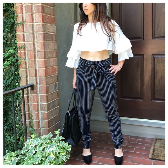 Pants - ✨LAST ONE ✨Paris  paper bag striped pants