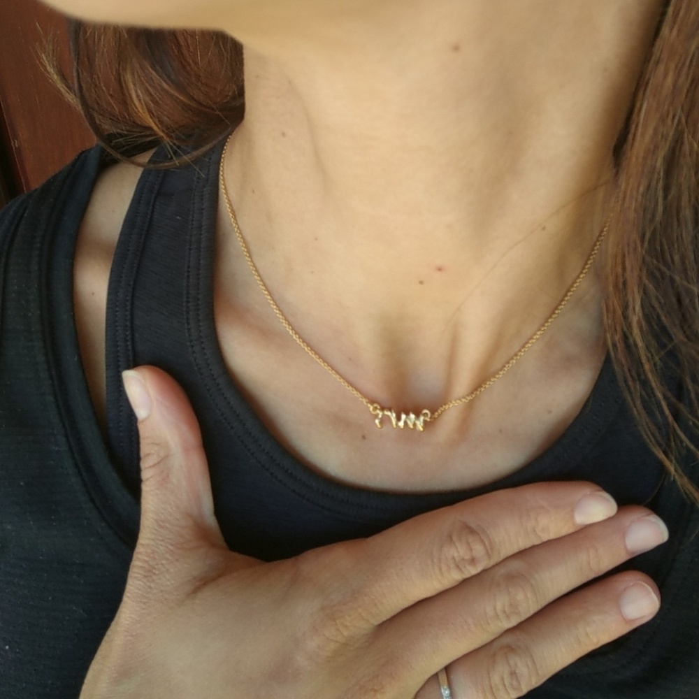 Kate Spade gold Mrs. necklace