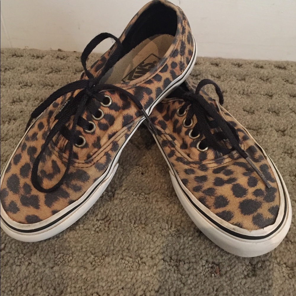 Kids Leopard Authentic Vans