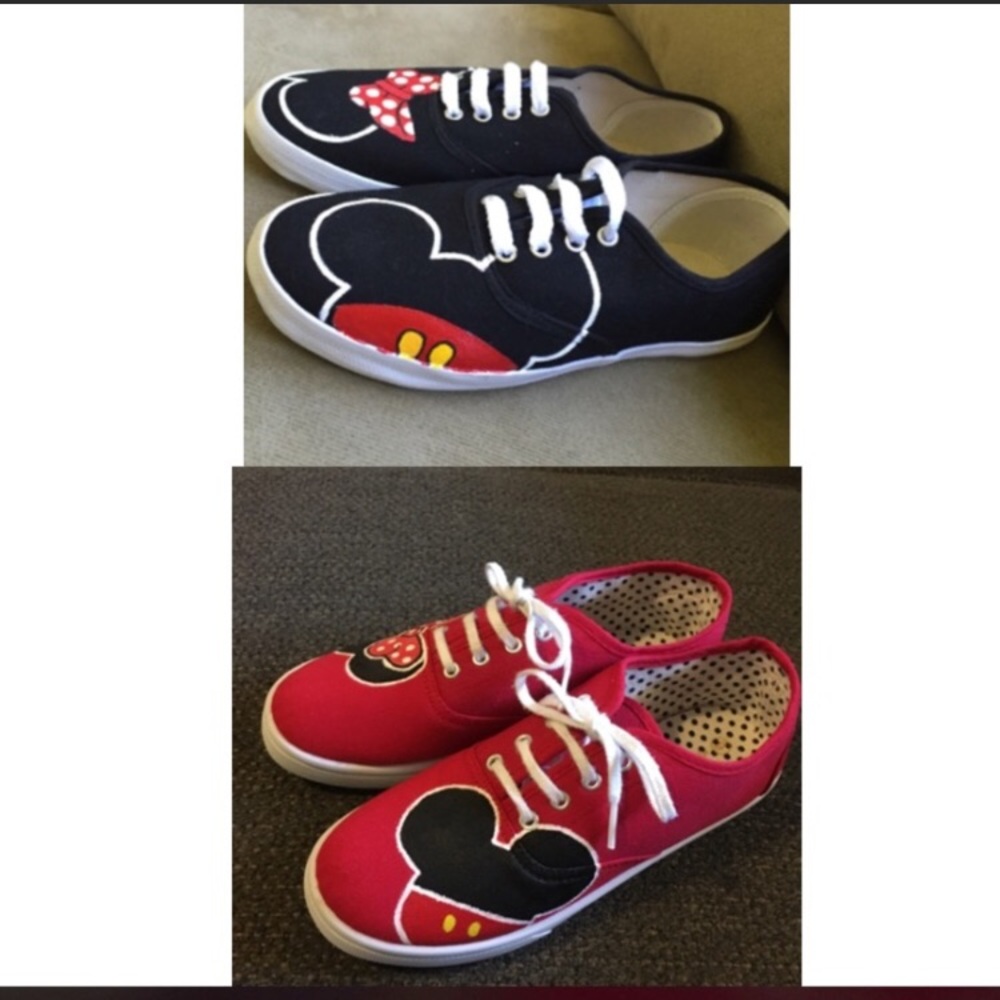 Mickey Mouse & Minnie Mouse Canvas Shoes