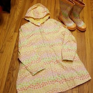 Gymboree Freshly Picked Raincoat & Matching Boots