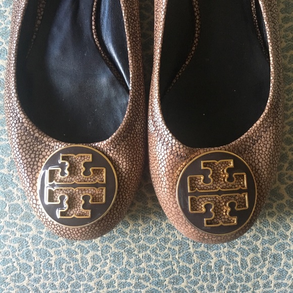 Rare Tory Burch Stingray Leather Reva Flats - Picture 8 of 8