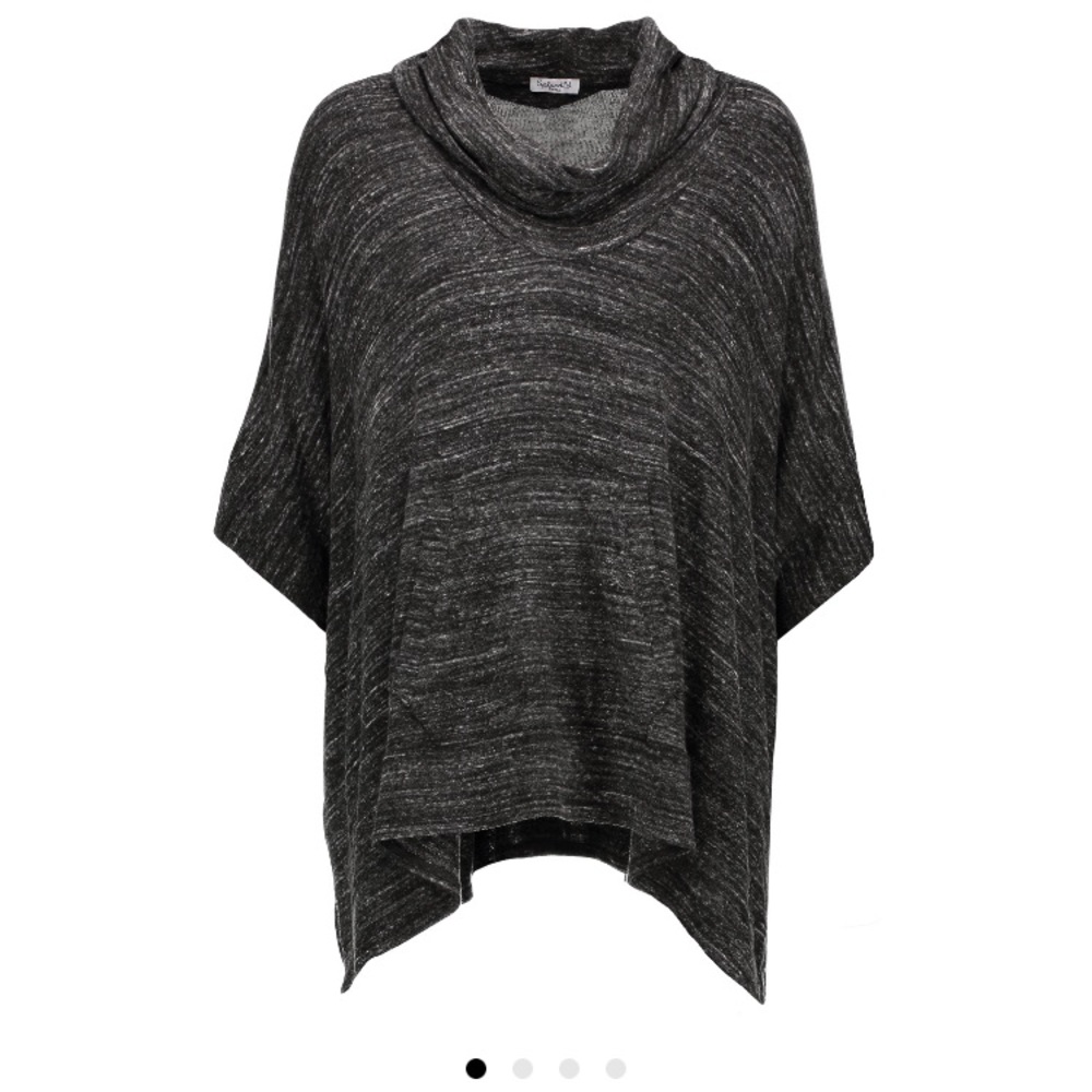 Splendid charcoal melange stretch jersey top