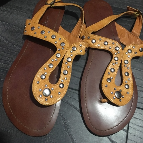 Yellow Orange Sandals - Picture 1 of 2