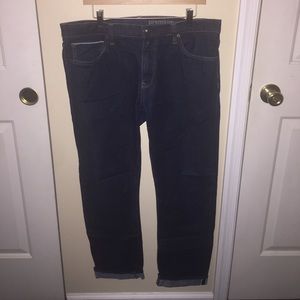 Selvedge denim slim straight jeans