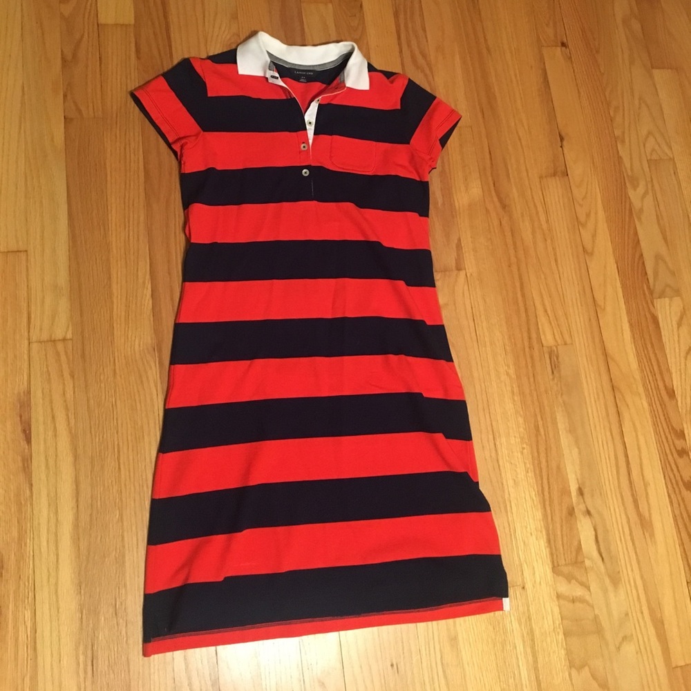 Lands End striped polo dress