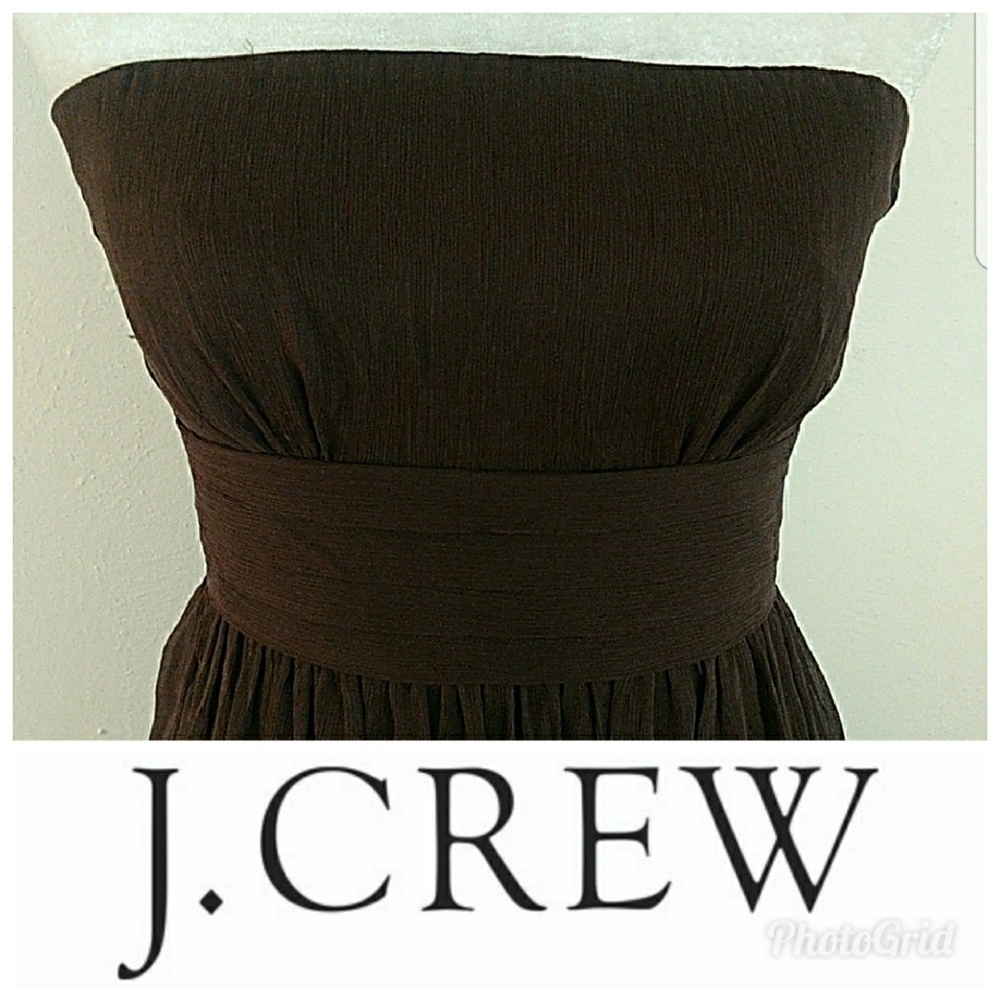 J.Crew Chocolate Brown Strapless Dress