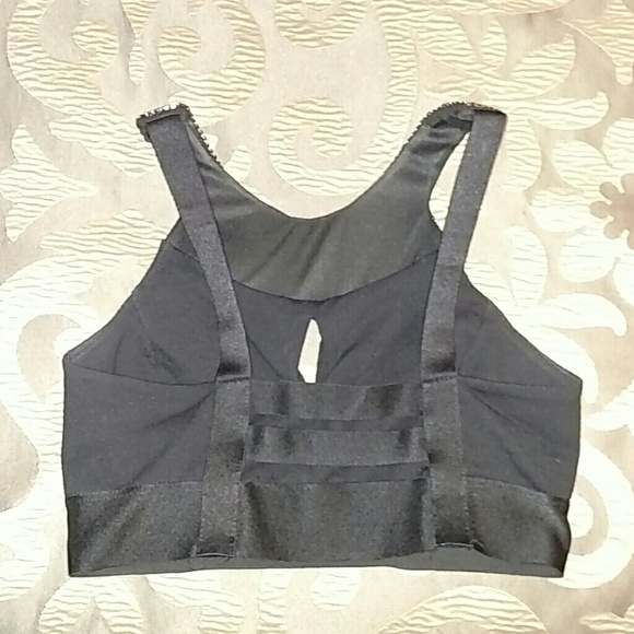 Bebe Crop Cage Tank with Keyhole Front - Picture 3 of 5
