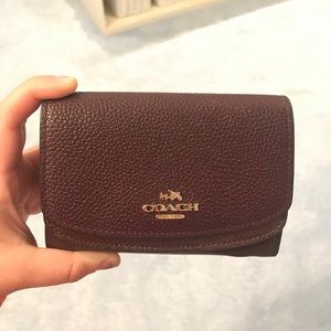 Coach dark plum wallet