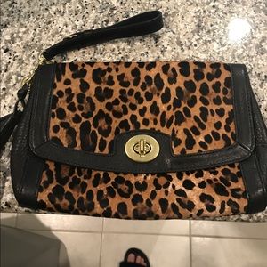 Coach Cheetah Wristlet in great condition