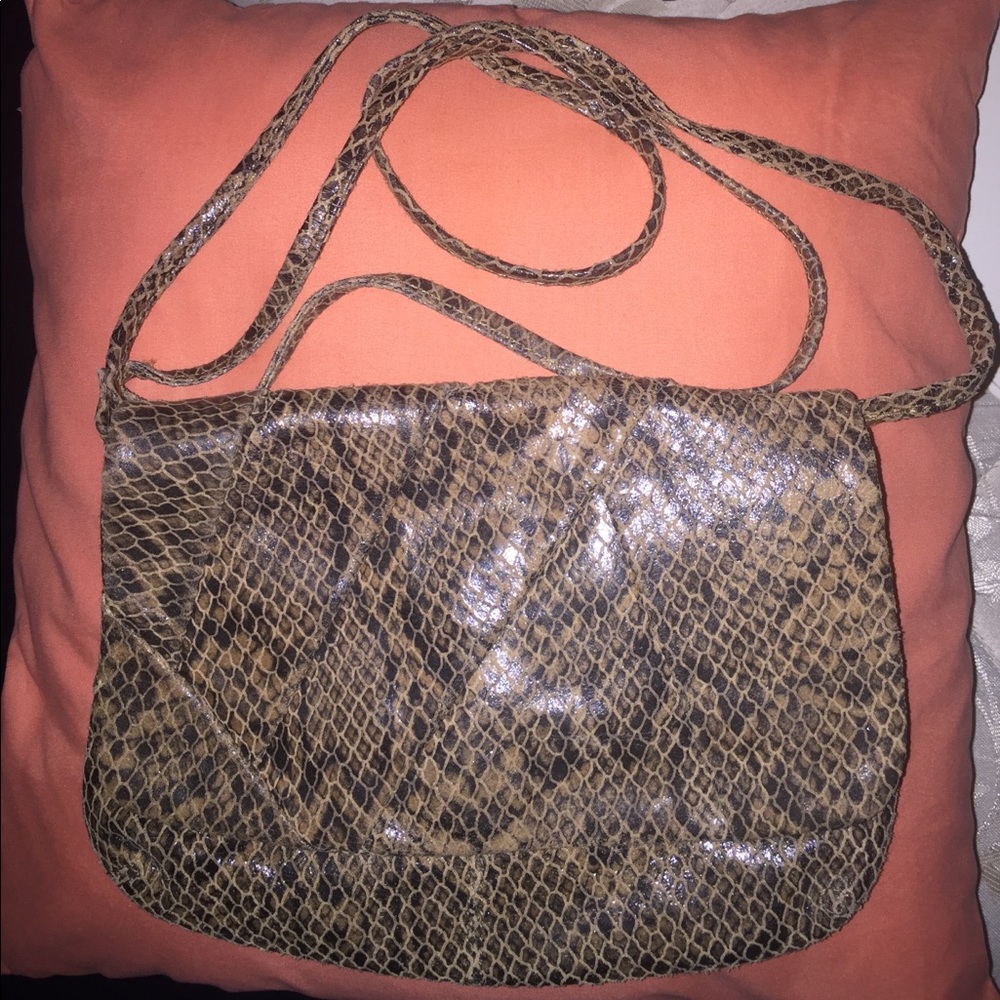 ASOS faux snake skin cross body bag