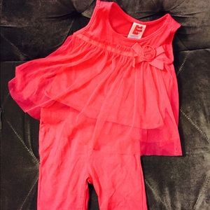 Baby Girl Pink Outfit Size 12 Months