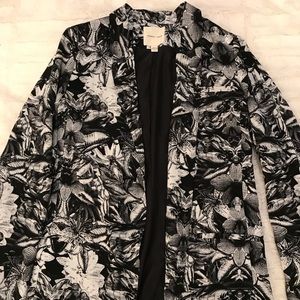 Black and white blazer