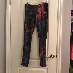 Colorful print ankle leggings