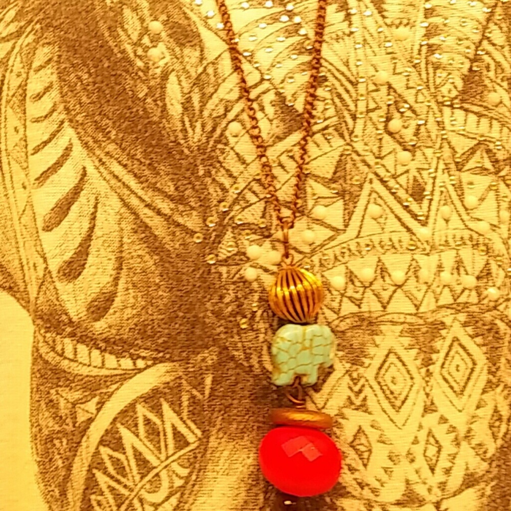 Turquoise Elephant Necklace