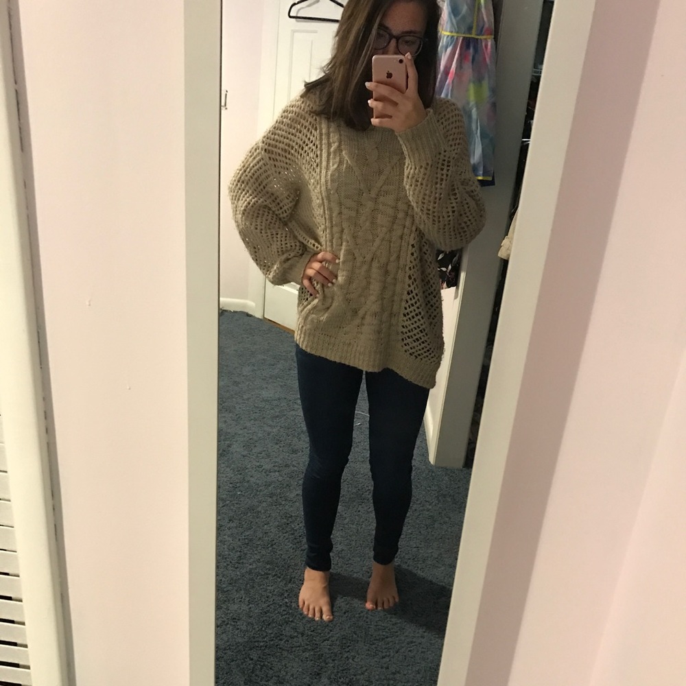 Cable knit sweater