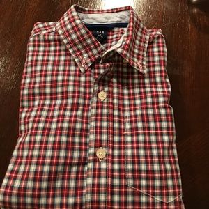 Gap boys plaid button down