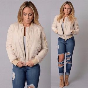 Bomber Style Satin Jacket