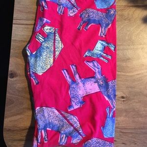 Lularoe OS neon goat leggings