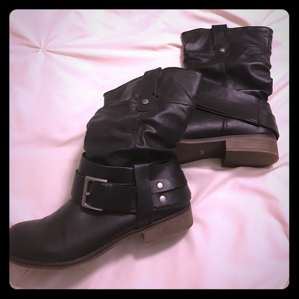 Black Moto boots. Never worn
