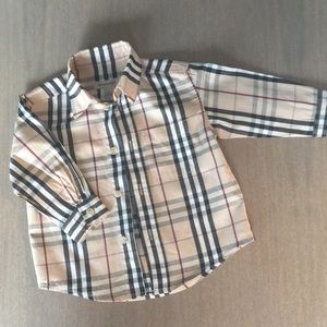 Burberry button up shirt.