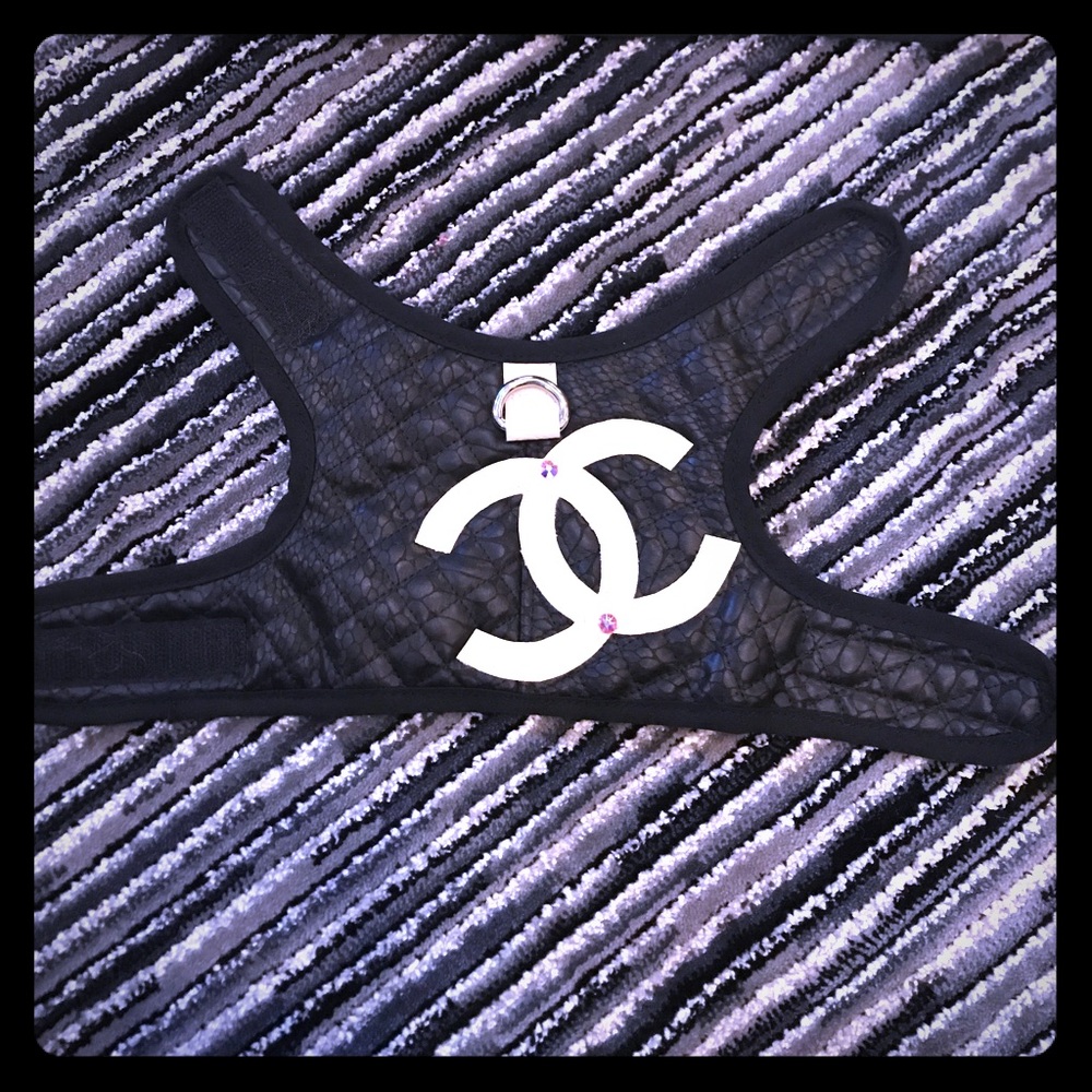 Chanel dog harness