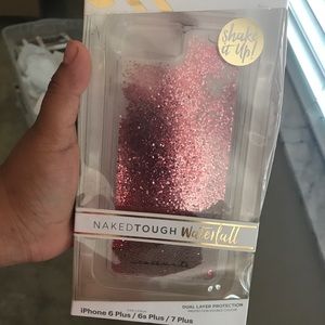 ✨Glittery Pink iPhone 7 Plus Waterfall Case