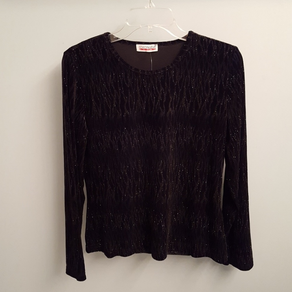 Coconuda Donna Black Sparkly Top