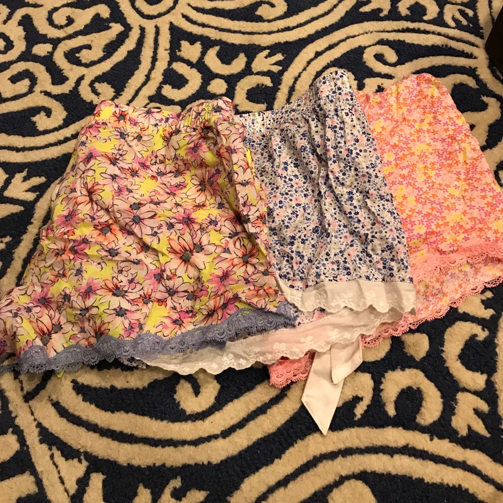 3 pair of victoria secret pajama shorts