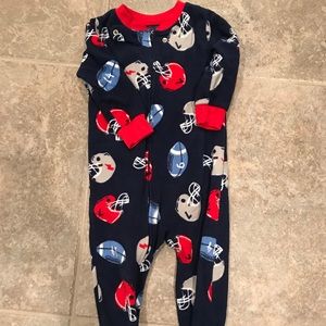 Football footie pajamas