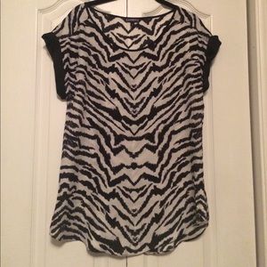 Zebra tunic length top