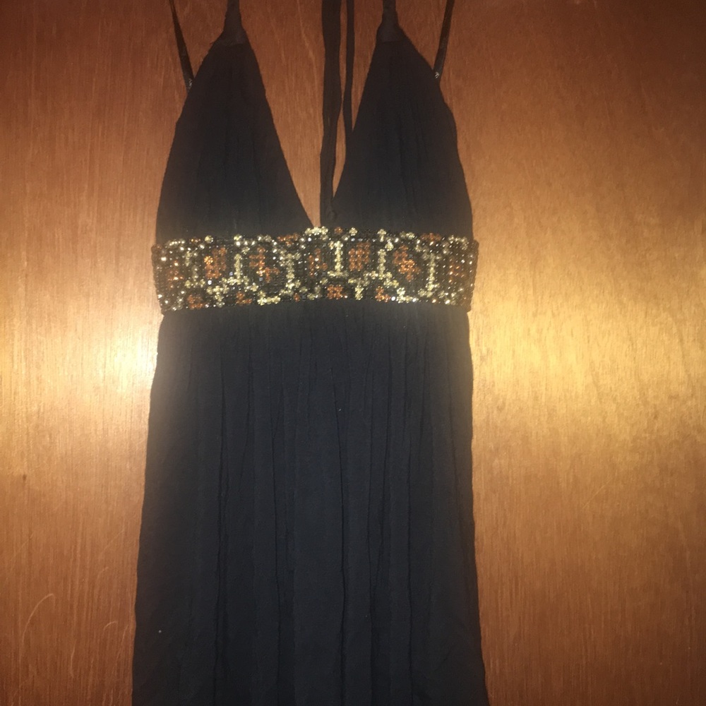 SKY rhinestone halter top