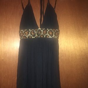 SKY rhinestone halter top