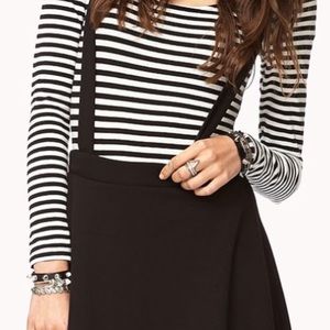 Navy skirt with attached suspenders