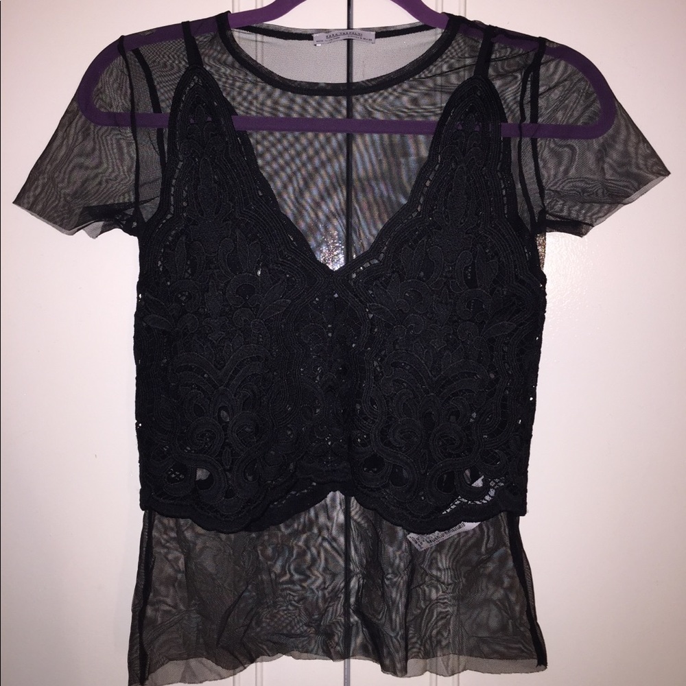 Zara tulle bralette