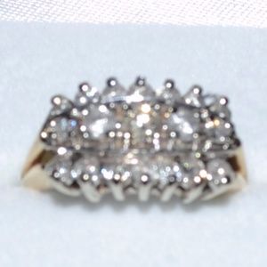 Ladies Diamond Three Row Ring