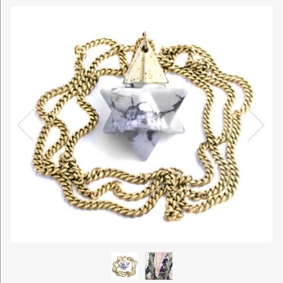 Howlite  Gold Ascension Stone Necklace NWT - Picture 2 of 6