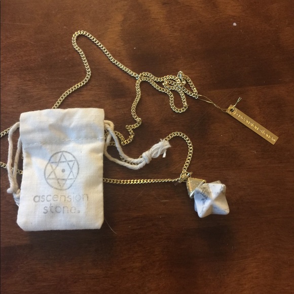 Howlite  Gold Ascension Stone Necklace NWT - Picture 4 of 6