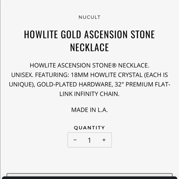 Howlite  Gold Ascension Stone Necklace NWT - Picture 5 of 6