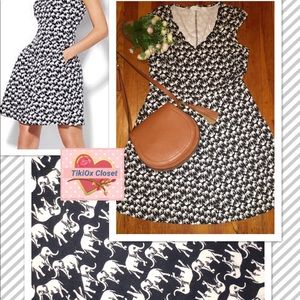 NY&CO. - Large elephant print dress w/pockets.