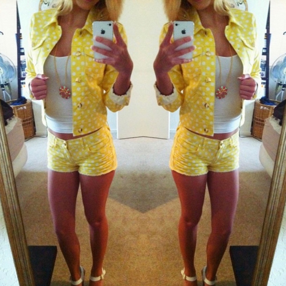 Yellow Polka Dot Set