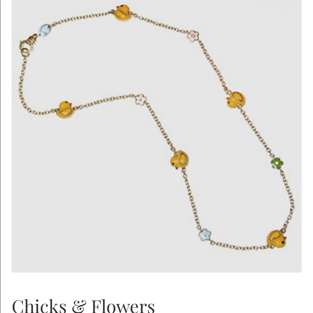 Aaron basha chicks and flowers necklace