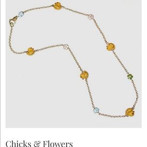Aaron basha chicks and flowers necklace
