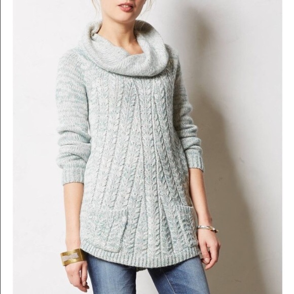 Anthropologie Sweaters - Anthropologie Guinevere Cabled Cowl Pullover